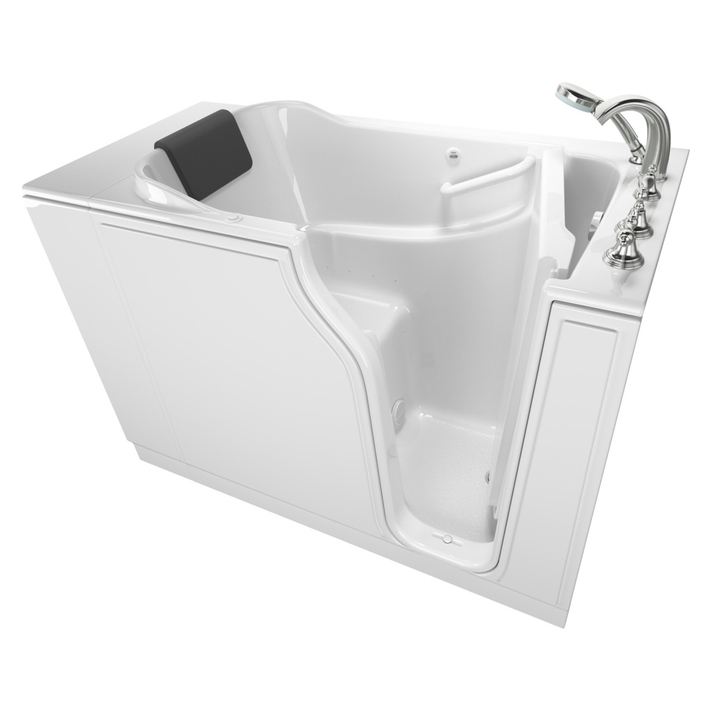 Baignoire à porte 30 x 52 pouces avec système de spa à air, série gelcoat de première qualité - Vidange à droite avec robinet